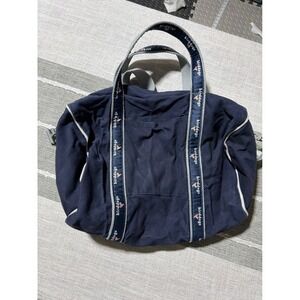 Birddogs Navy Blue Canvas Duffel Gym Bag with Logo Straps Travel Weekender